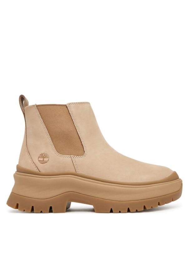Timberland Sztyblety Roxie Lane Mid TB0A28XMEN71 Beżowy. Kolor: beżowy. Materiał: nubuk, skóra