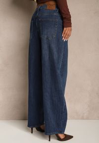 Renee - Niebieskie Jeansy High Waist Barrel Fit Salisette. Okazja: na co dzień. Stan: podwyższony. Kolor: niebieski. Styl: casual #5
