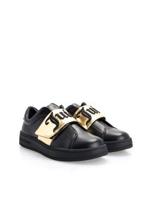 Juicy Couture Sneakersy "Cynthia" | B4JJ203 | Cynthia Low Top Velcro | Kobieta | Czarny, Złoty. Wysokość cholewki: przed kostkę. Nosek buta: okrągły. Zapięcie: rzepy. Kolor: wielokolorowy, czarny, złoty. Materiał: skóra #1