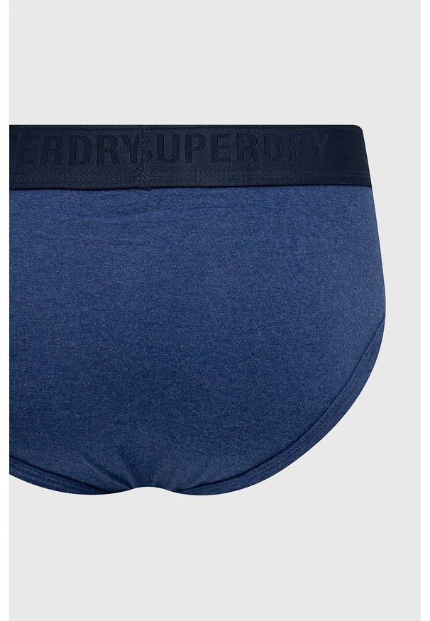 Superdry slipy (3-pack) męskie. Kolor: niebieski. Materiał: bawełna