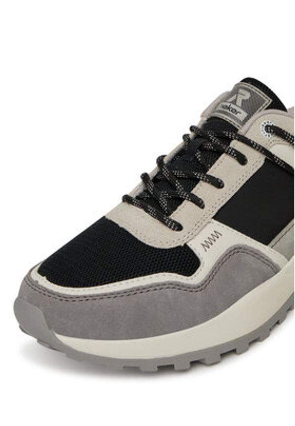 Rieker Revolution Lifestyle Sneakersy U1300-00 Szary. Kolor: szary. Materiał: zamsz, skóra