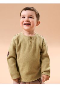 Sinsay - Cieplejsza koszulka z długimi rękawami - zielony. Kolor: zielony. Długość rękawa: długi rękaw. Długość: długie #1