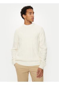 U.S. Polo Assn. Sweter MUP2808 Écru Regular Fit. Typ kołnierza: polo. Materiał: syntetyk