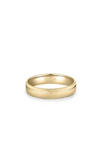 W.KRUK - Obrączka ślubna złota Futura. Materiał: złote. Kolor: złoty. Wzór: aplikacja, gładki