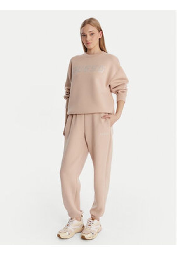 Guess Bluza V4BQ15 K7UW2 Beżowy Regular Fit. Kolor: beżowy. Materiał: wiskoza