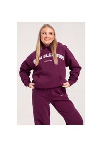 GYM GLAMOUR - Bluza fitness damska Gym Glamour college. Kolor: czerwony. Sport: fitness