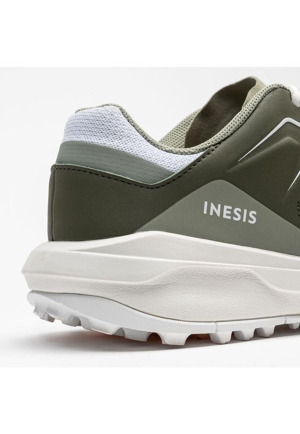 INESIS - Buty do golfa męskie Inesis WW500 oddychające. Kolor: biały, wielokolorowy, zielony, beżowy. Materiał: kauczuk. Szerokość cholewki: normalna. Sport: golf