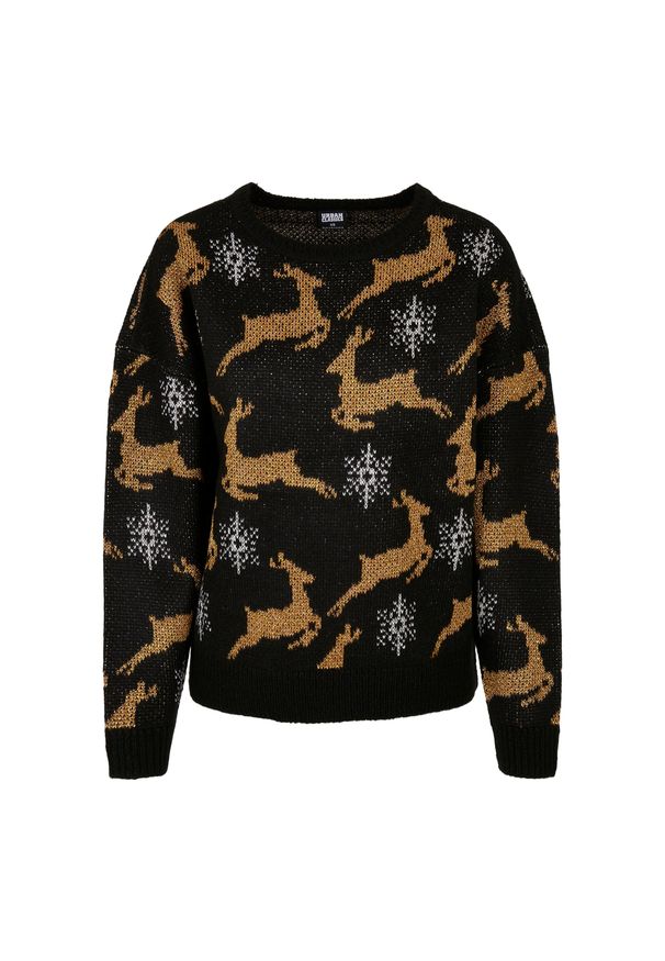 Bluza damska Urban Classics oversized christmaser-Duże rozmiary. Kolor: żółty, wielokolorowy, czarny. Sezon: zima