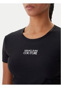 Versace Jeans Couture T-Shirt 80HAH6A2 J0128 Czarny Slim Fit. Kolor: czarny. Materiał: syntetyk #4