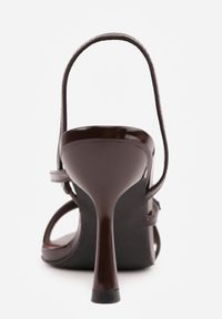 Renee - Brązowe Lakierowane Sandały VICES Elegant na Szpilce z Klamrami Eudippe. Zapięcie: klamry. Kolor: brązowy. Materiał: lakier. Obcas: na szpilce. Styl: elegancki, wizytowy #5