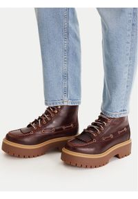 Timberland Trzewiki Stone Street Mid TB0A27YZEIW1 Bordowy. Kolor: czerwony. Materiał: skóra. Styl: street #1