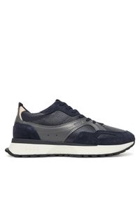 BOSS Sneakersy Jonah 50548782 Granatowy. Kolor: niebieski. Materiał: skóra