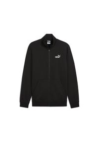Puma - Męska kurtka dresowa Essentials z logo No. 1 PUMA Black. Kolor: czarny. Materiał: dresówka. Wzór: haft. Sport: bieganie