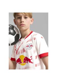 Puma - Młodzieżowa koszulka domowa RB Leipzig 24/25 PUMA White For All Time Red. Kolor: biały, czerwony, wielokolorowy