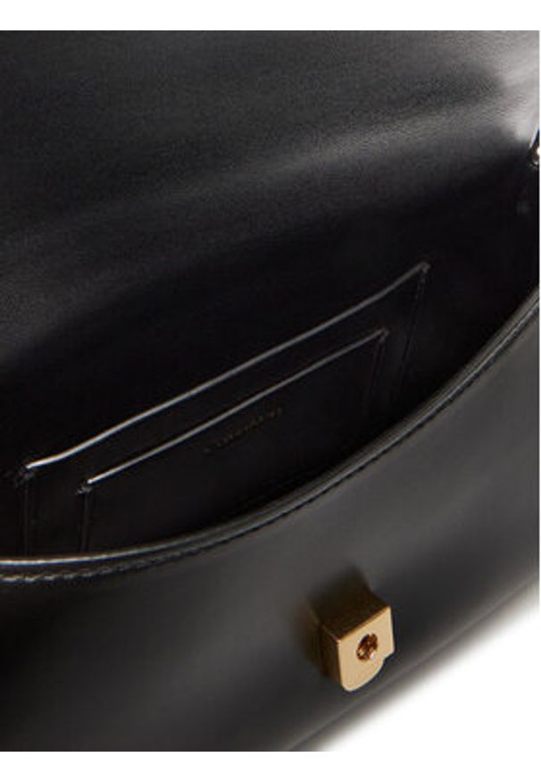 Calvin Klein Torebka Ck Convertible Chain Small Bag LV04F3172G Czarny. Kolor: czarny. Materiał: skórzane