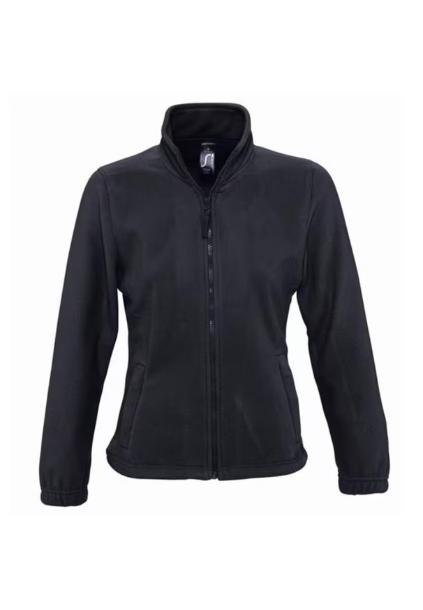 SOL'S - Damska Bluza Polarowa North Fleece Jacket. Kolor: czarny. Materiał: polar. Sezon: zima