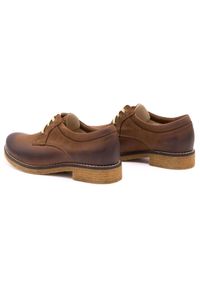ButBal Buty damskie skórzane półbuty 656B brązowe. Kolor: brązowy. Materiał: skóra #3