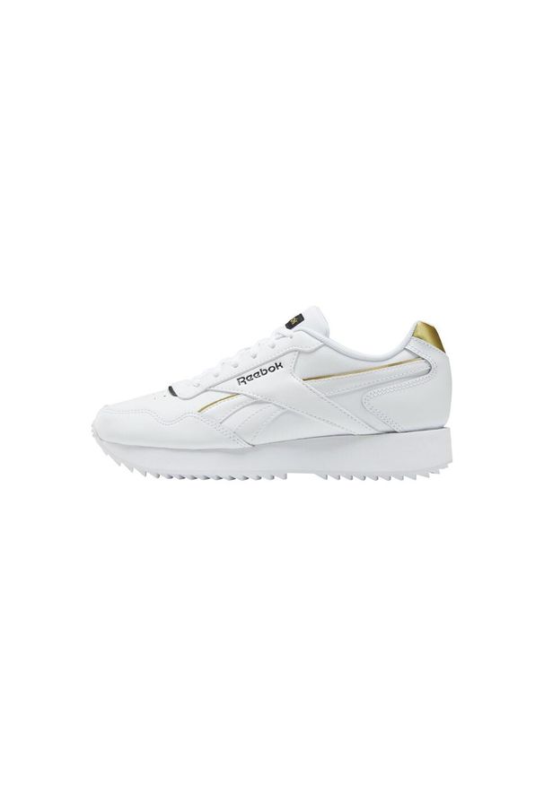 Buty do chodzenia damskie Reebok Royal Glide Ripple Double. Zapięcie: sznurówki. Kolor: żółty, biały, wielokolorowy, czarny. Materiał: materiał, syntetyk. Szerokość cholewki: normalna. Model: Reebok Royal. Sport: turystyka piesza