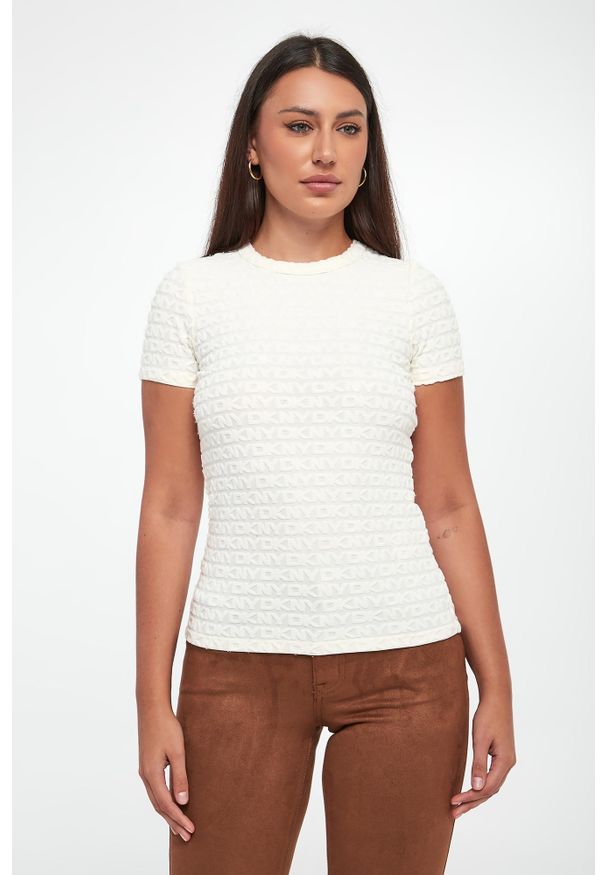 T-shirt damski logowany DKNY