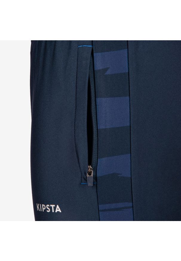 KIPSTA - Spodnie do piłki nożnej dla dzieci Kipsta Viralto. Okazja: na co dzień. Kolor: niebieski. Materiał: materiał, poliester, elastan. Styl: casual