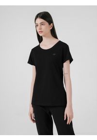 4f - 4F T-shirt damski XS. Kolor: czarny. Materiał: bawełna, dzianina. Długość rękawa: krótki rękaw. Styl: klasyczny #2