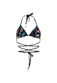 Góra łazienki damskie Puma Swim Women Wrap Triangle 1p. Kolor: czarny. Materiał: poliamid, materiał #1