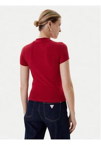 Guess T-Shirt W4BI26 J1314 Bordowy Regular Fit. Kolor: czerwony. Materiał: bawełna #3