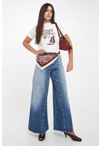 Pinko - T-shirt damski z grafiką Trapani PINKO #4