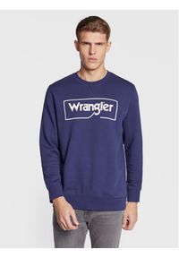 Wrangler Bluza Frame Logo W662HAB51 112321426 Fioletowy Regular Fit. Kolor: fioletowy. Materiał: bawełna