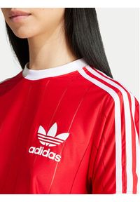 Adidas - adidas T-Shirt adicolor 3-Stripes IX5504 Czerwony Loose Fit. Kolor: czerwony. Materiał: syntetyk