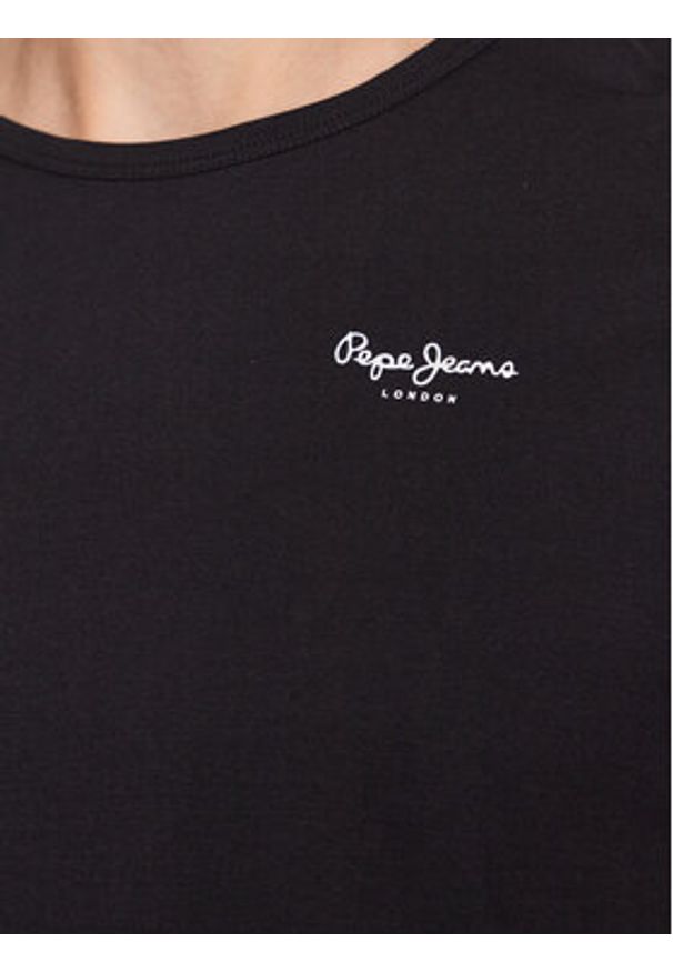 Pepe Jeans Komplet 2 t-shirtów Pepe Tshirt 2P PMU10976 Czarny Regular Fit. Kolor: czarny. Materiał: bawełna