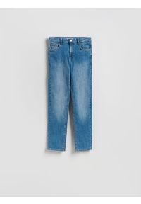 Reserved - Jeansy boyfriend - niebieski. Kolor: niebieski