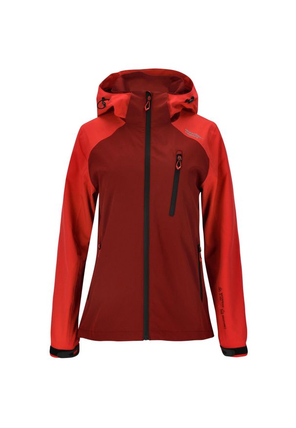 Damska kurtka wodoodporna Weather Report Camelia. Kolor: czerwony, wielokolorowy, pomarańczowy. Sport: turystyka piesza