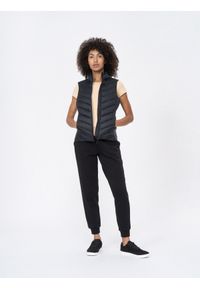 4f - Bezrękawnik puchowy z wypełnieniem syntetycznym damski. Typ kołnierza: kołnierzyk stójkowy. Kolor: czarny. Materiał: syntetyk, puch. Długość rękawa: bez rękawów #1