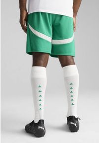Puma - Męskie szorty Senegal 2025 PUMA Sport Green White. Kolor: biały, zielony, wielokolorowy. Wzór: aplikacja