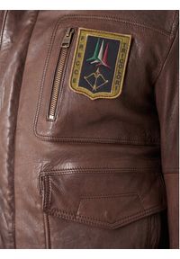 Aeronautica Militare Kurtka skórzana 252PN0846U100839 Brązowy Regular Fit. Kolor: brązowy. Materiał: skóra #6