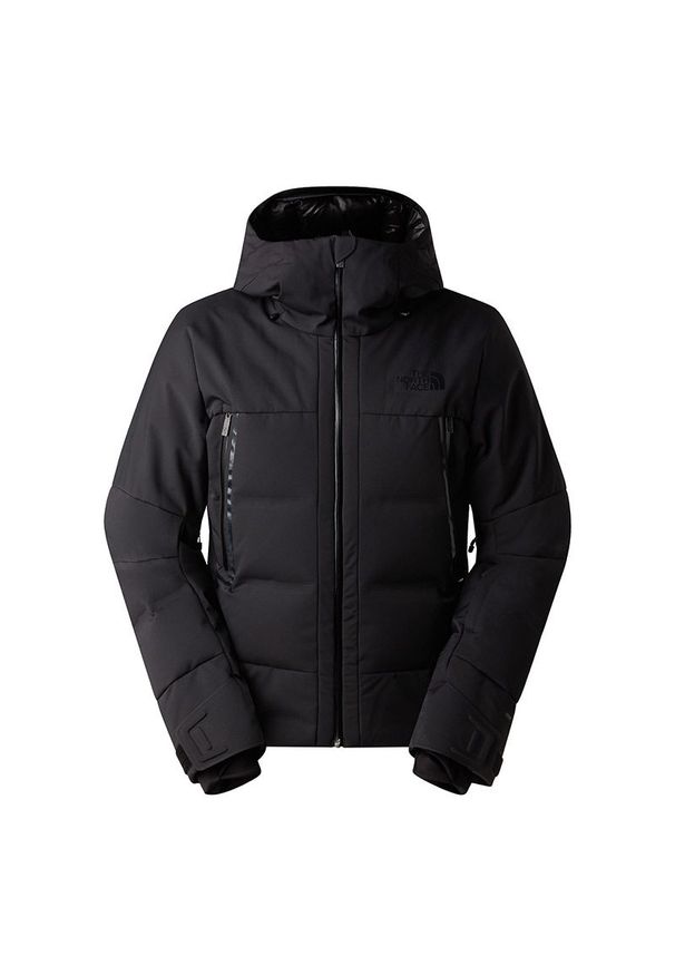 Kurtka męska The North Face Cirque 0A87Y4GOF1 - czarna. Kolor: czarny. Materiał: poliester, elastan, puch, syntetyk. Wzór: aplikacja. Sezon: zima. Styl: klasyczny. Sport: narciarstwo