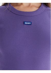 Hugo - HUGO T-Shirt Easy 50523924 Fioletowy Slim Fit. Kolor: fioletowy. Materiał: bawełna #3