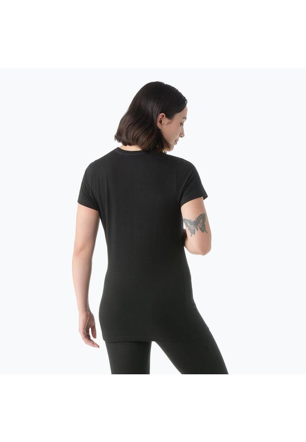 Koszulka z krótkim rękawem damska Smartwool Merino Ss Tee Women s. Kolor: czarny. Długość rękawa: krótki rękaw. Długość: krótkie