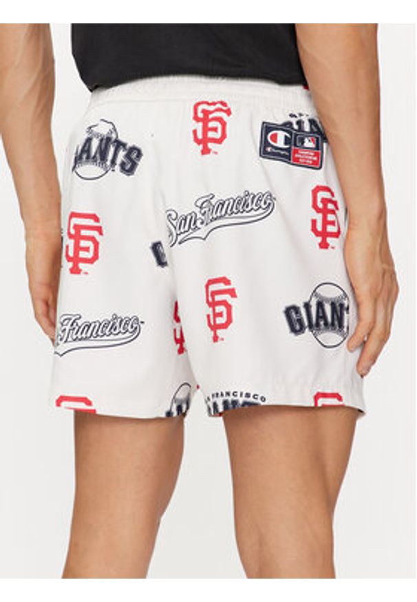 Champion Szorty plażowe 219885 Écru Short Fit. Okazja: na plażę. Materiał: syntetyk