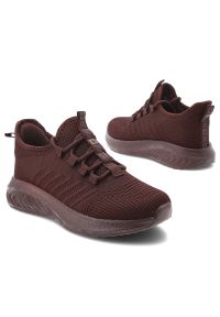 Big-Star - Sneakersy damskie Big Star, cholewka z materiału tekstylnego o oddychającej strukturze, bordowe, UU274053. Okazja: na co dzień. Zapięcie: sznurówki. Kolor: czerwony. Materiał: materiał. Szerokość cholewki: normalna #5