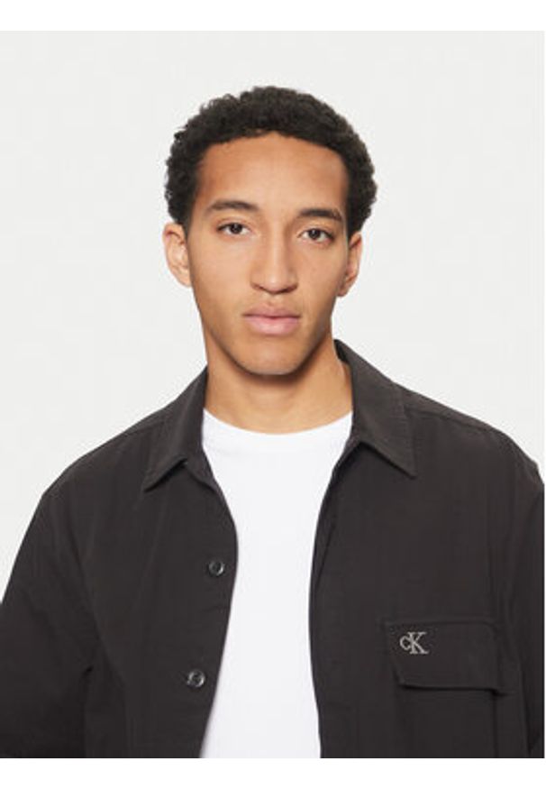 Calvin Klein Jeans Koszula J30J326724 Czarny Regular Fit. Kolor: czarny. Materiał: bawełna