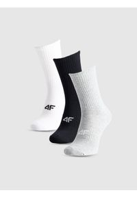 4f - 4F Skarpety casual za kostkę (3-pack) damskie - multikolor 39-42. Kolor: wielokolorowy. Materiał: włókno, materiał, poliamid, bawełna