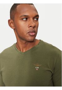 Aeronautica Militare T-Shirt AM1UTI002 Zielony Regular Fit. Kolor: zielony. Materiał: bawełna