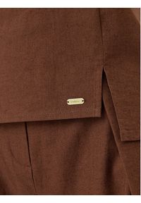 Barbour Top Barbour Lucy LSH1665BR53 Brązowy Regular Fit. Kolor: brązowy. Materiał: bawełna #5