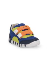 Buty do chodzenia niemowlęce Geox B3555C01454C0685. Kolor: niebieski, wielokolorowy. Materiał: zamsz, syntetyk, materiał. Szerokość cholewki: normalna. Sport: turystyka piesza