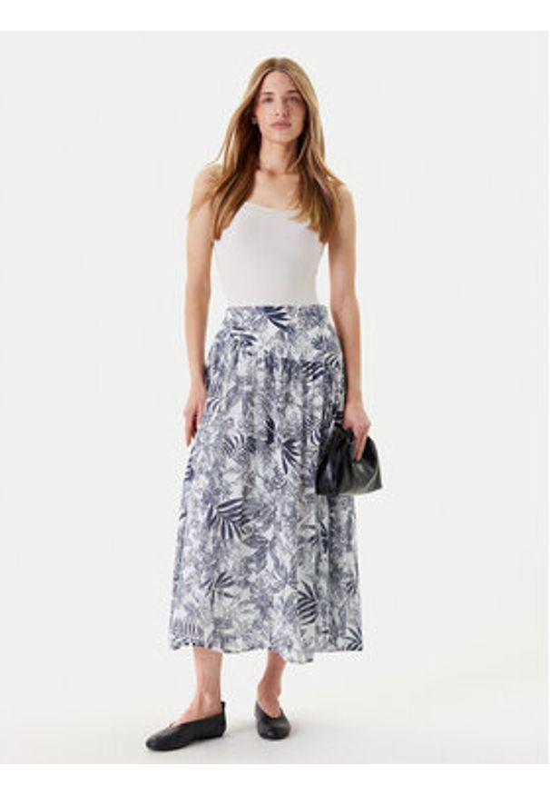 United Colors of Benetton - United Colors Of Benetton Spódnica maxi 4ENDD004R Niebieski Relaxed Fit. Kolor: niebieski. Materiał: bawełna