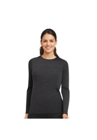FJORK MERINO - Koszulka z długim rękawem damska 100% wełny merynosów - Bjork 210. Kolor: szary. Materiał: wełna. Długość rękawa: długi rękaw. Długość: długie