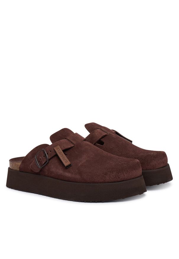 Klapki D.Franklin. Kolor: brązowy