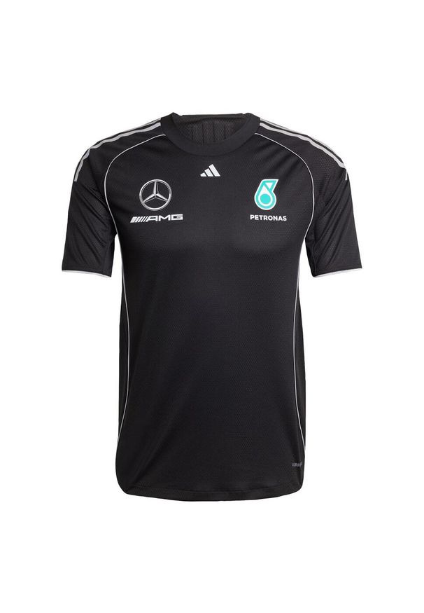 Adidas - Koszulka Mercedes - Amg Petronas Formula One Team Mechanics. Kolor: czarny, szary, wielokolorowy. Materiał: materiał. Sport: fitness